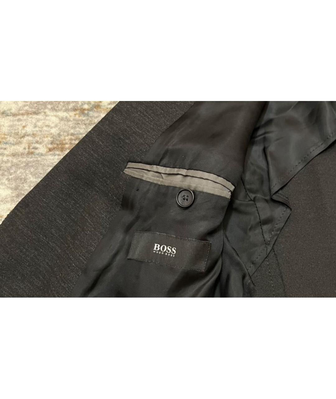 HUGO BOSS Черный полиэстеровый пиджак, фото 2