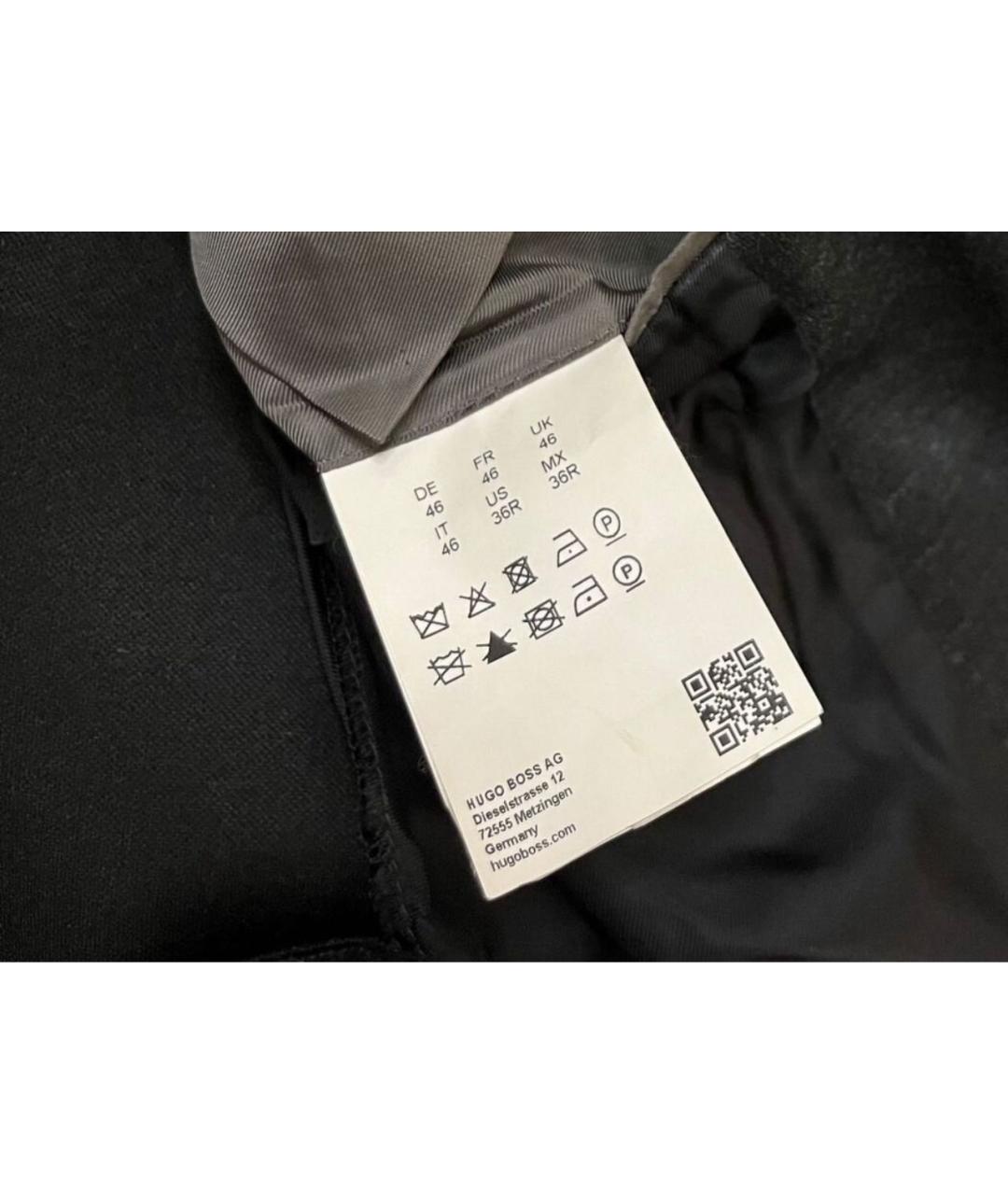 HUGO BOSS Черный полиэстеровый пиджак, фото 3