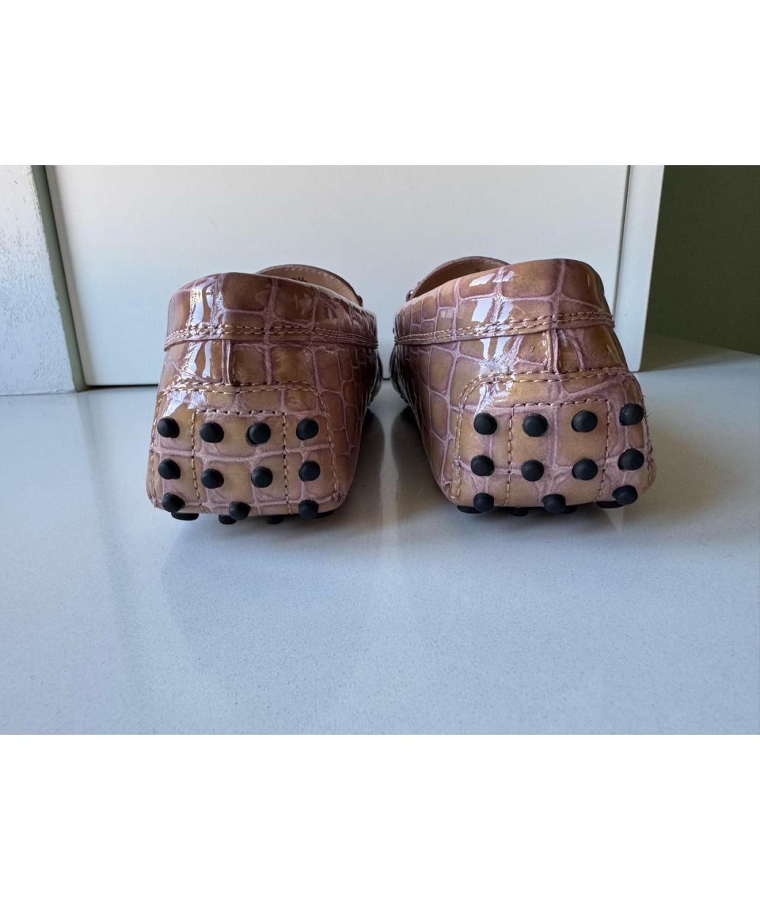 TOD'S Розовые кожаные лоферы, фото 4