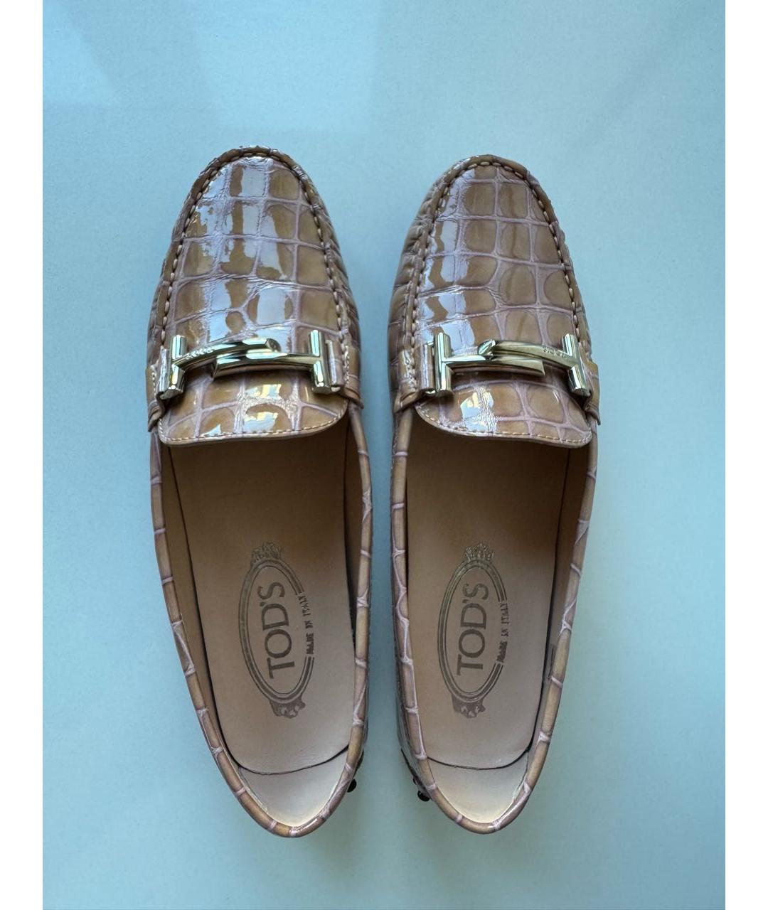 TOD'S Розовые кожаные лоферы, фото 3