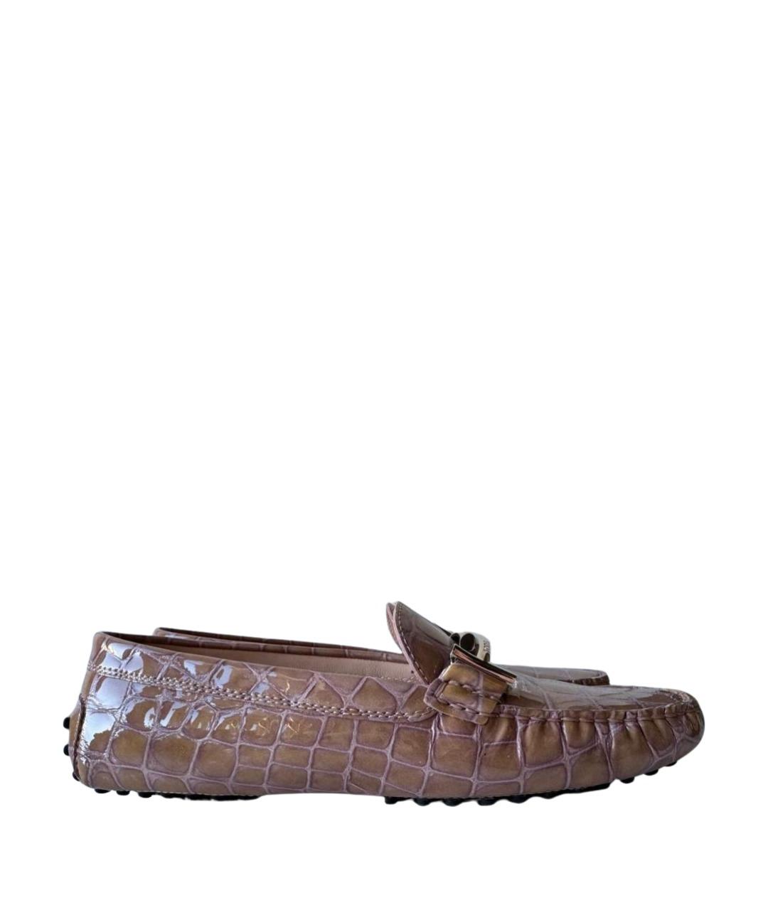 TOD'S Розовые кожаные лоферы, фото 1