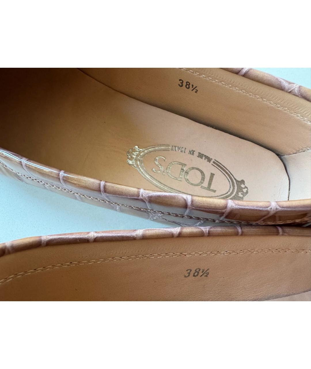 TOD'S Розовые кожаные лоферы, фото 6