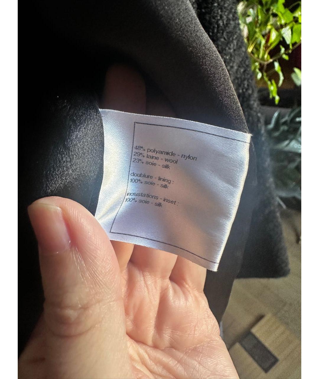 CHANEL Черный твидовый жакет/пиджак, фото 8