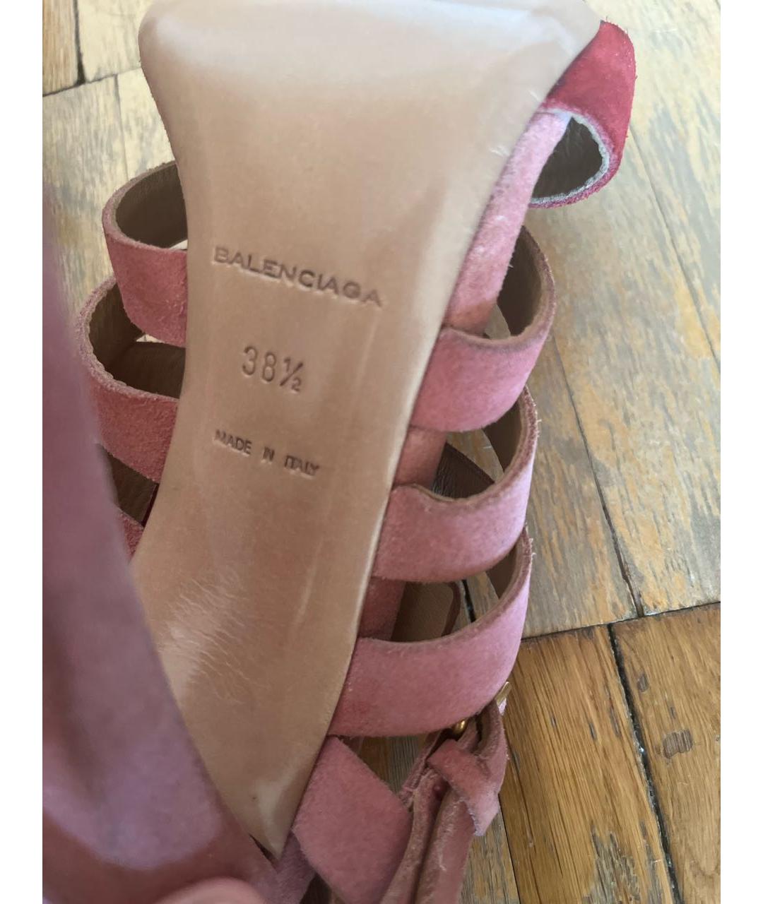 BALENCIAGA Розовые замшевые туфли, фото 7