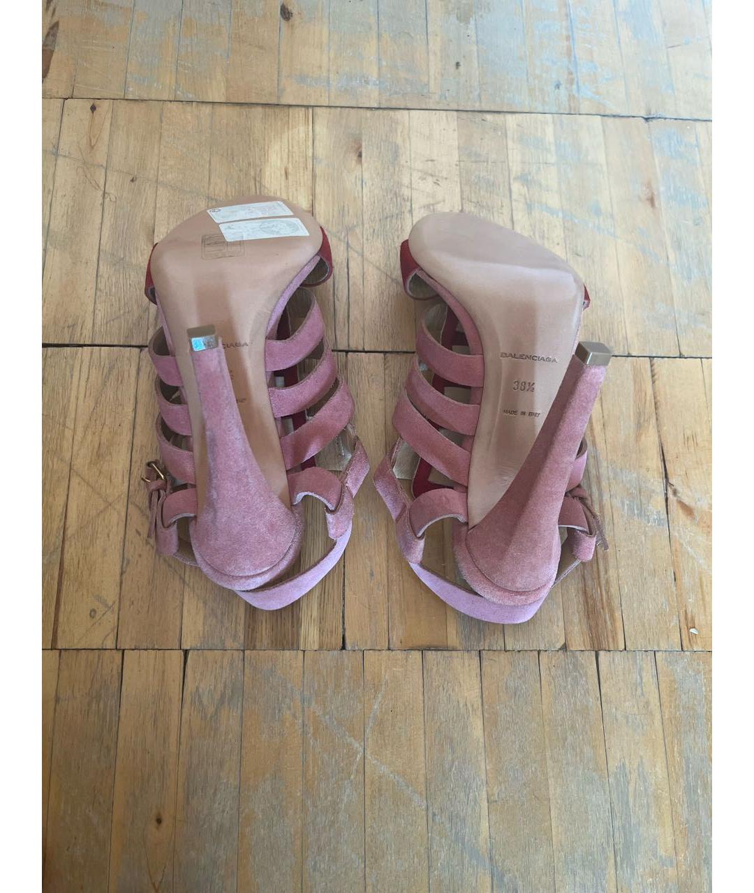 BALENCIAGA Розовые замшевые туфли, фото 5