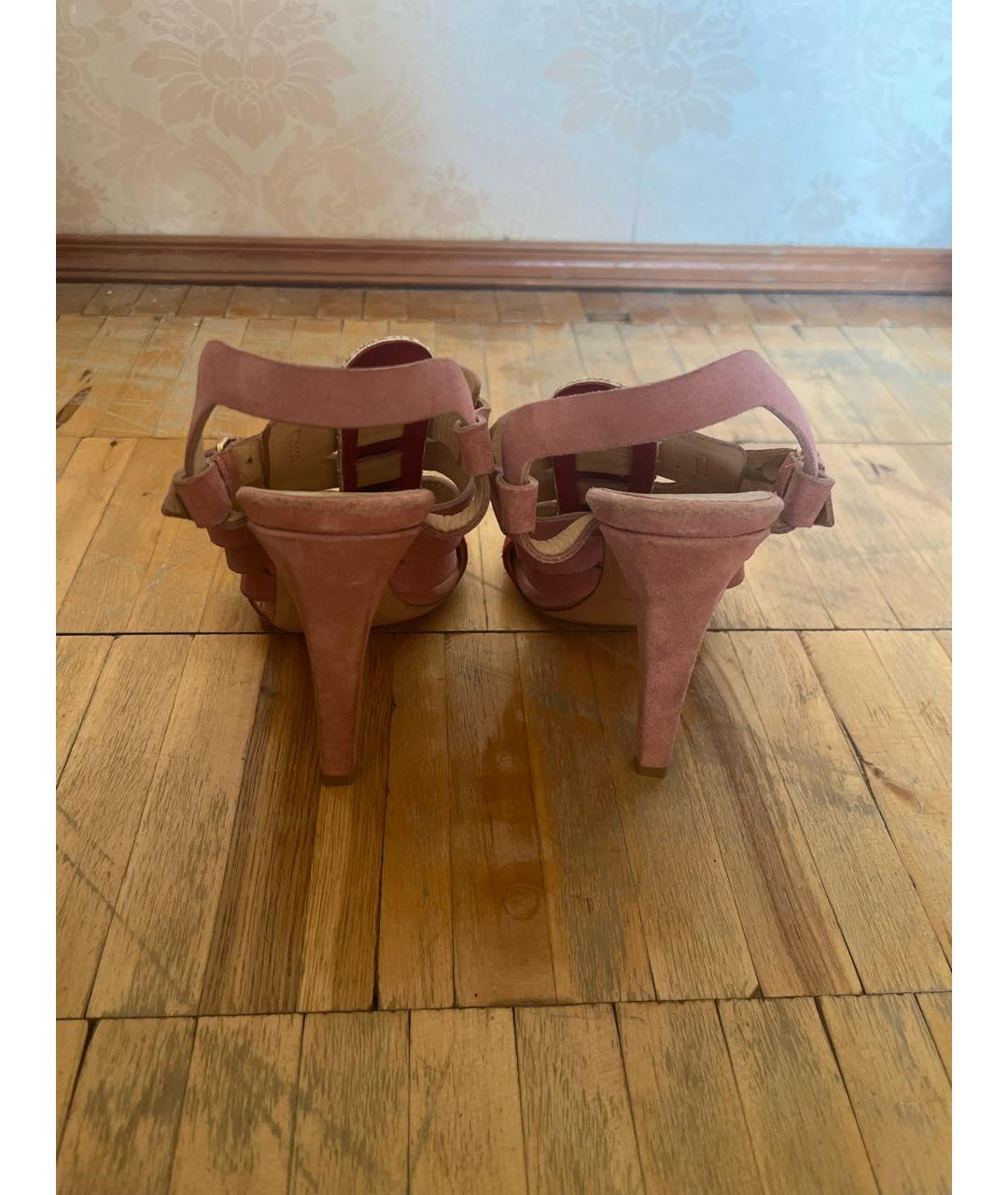 BALENCIAGA Розовые замшевые туфли, фото 4
