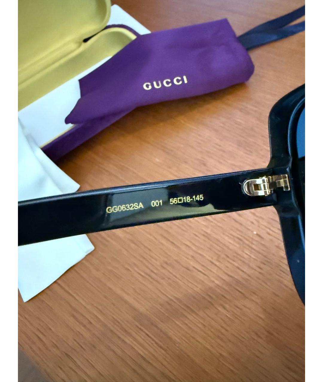 GUCCI Черные пластиковые солнцезащитные очки, фото 5