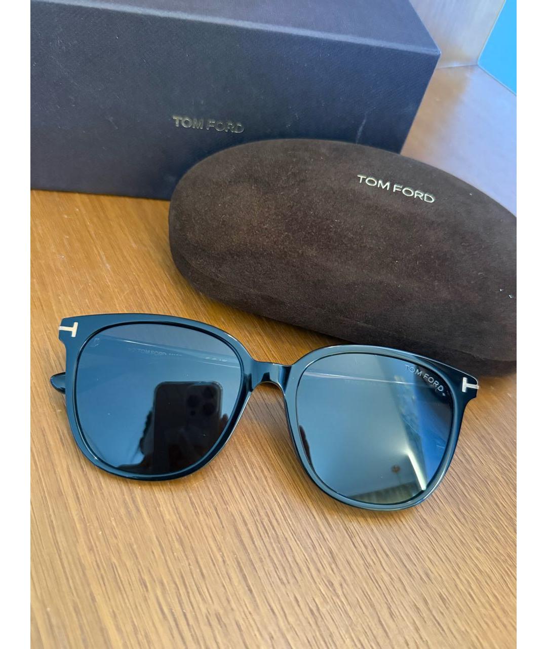 TOM FORD Черные пластиковые солнцезащитные очки, фото 5