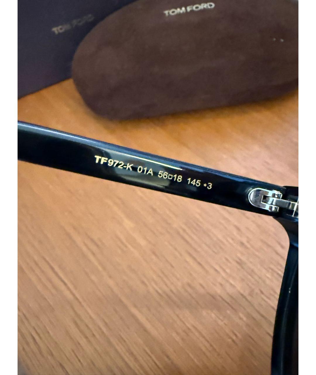 TOM FORD Черные пластиковые солнцезащитные очки, фото 2
