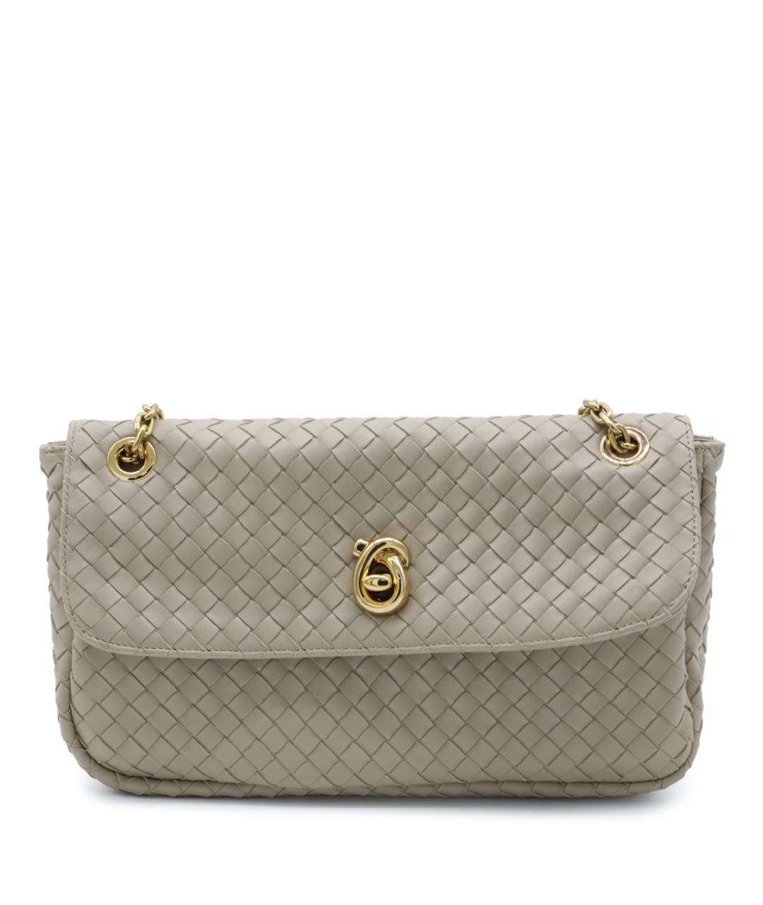 BOTTEGA VENETA Бежевая кожаная сумка через плечо, фото 1