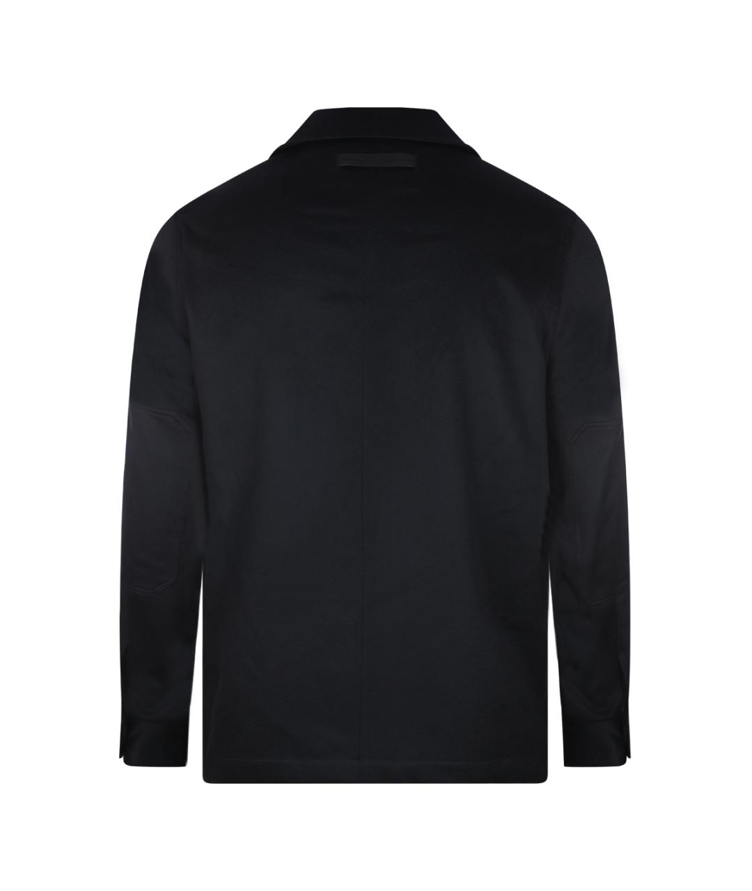ZEGNA Черная шерстяная куртка, фото 4