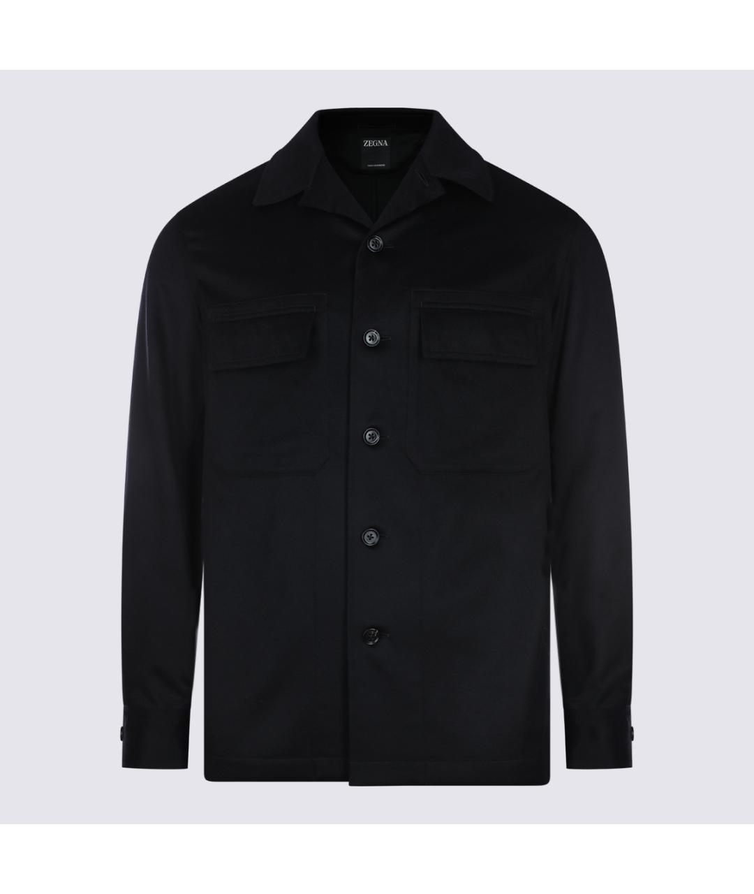 ZEGNA Черная шерстяная куртка, фото 2