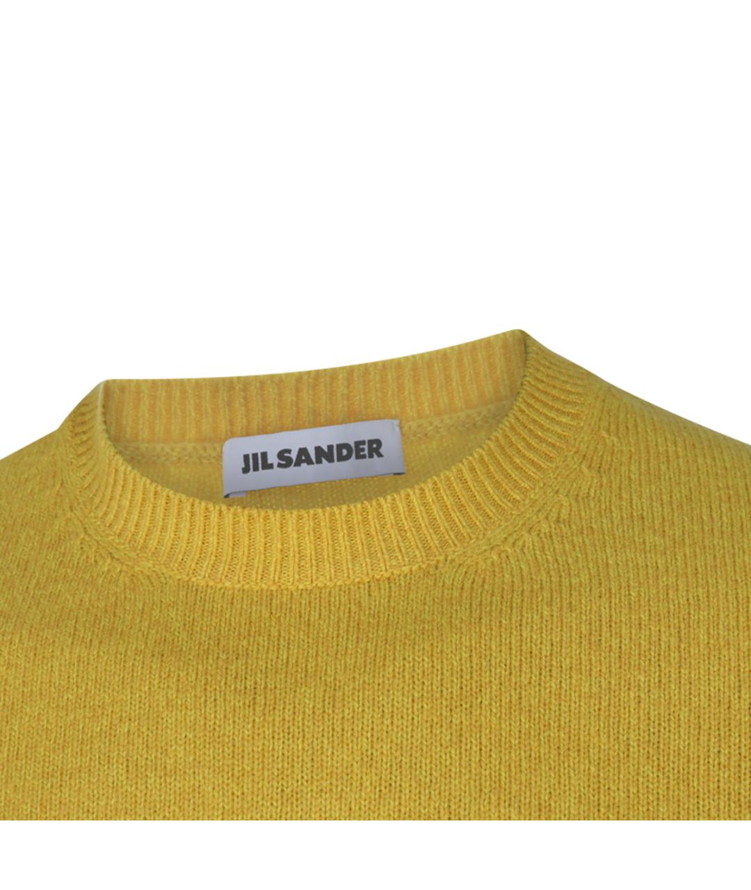 JIL SANDER Желтый шерстяной джемпер / свитер, фото 3