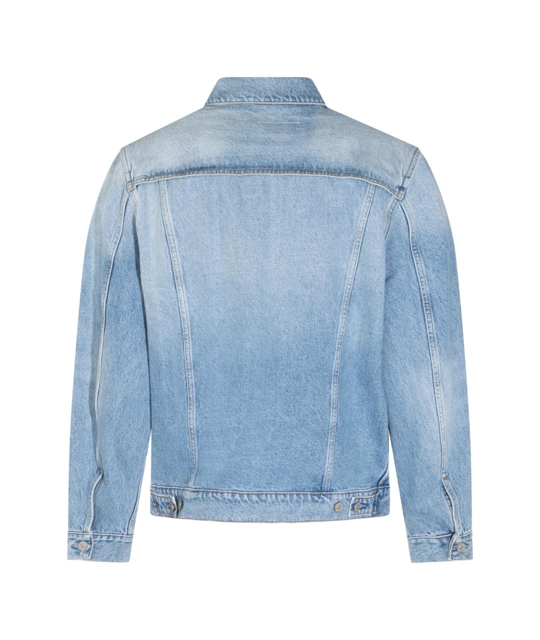 MM6 MAISON MARGIELA Голубая хлопковая куртка, фото 3