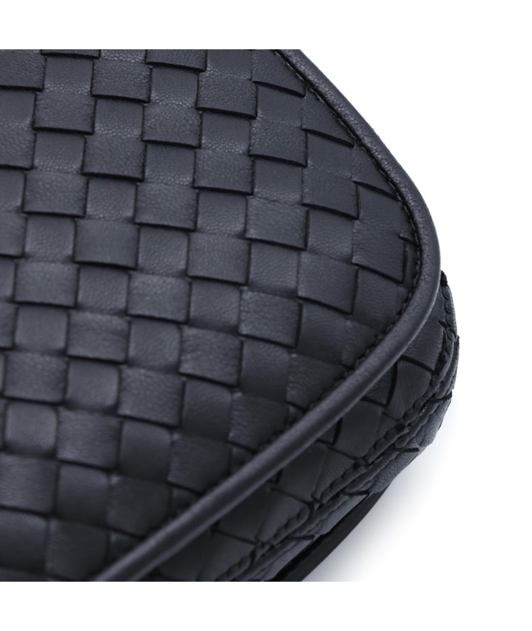 BOTTEGA VENETA Черная кожаная сумка на плечо, фото 8