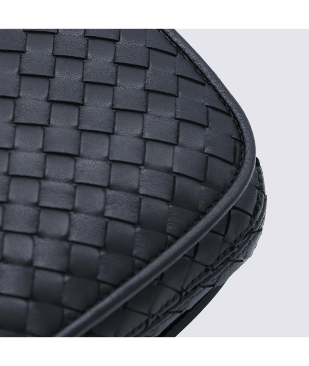 BOTTEGA VENETA Черная кожаная сумка на плечо, фото 7