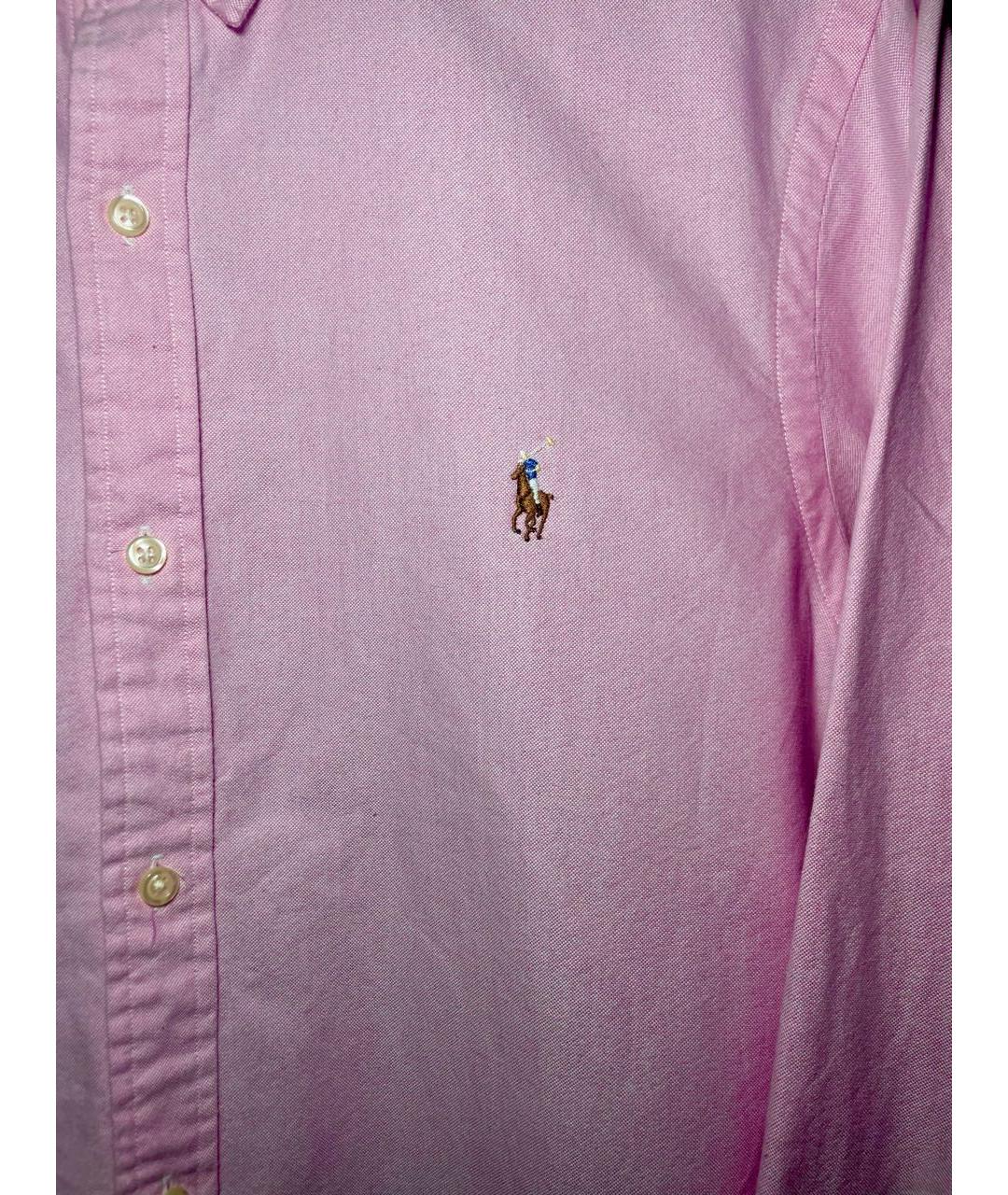 POLO RALPH LAUREN Розовая хлопковая классическая рубашка, фото 3