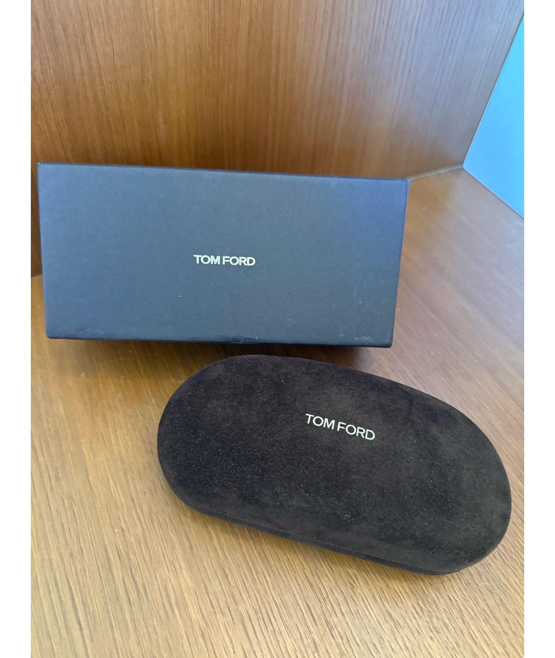 TOM FORD Черные пластиковые солнцезащитные очки, фото 4