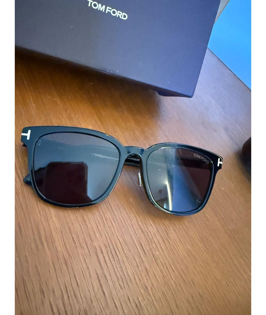TOM FORD Черные пластиковые солнцезащитные очки, фото 7