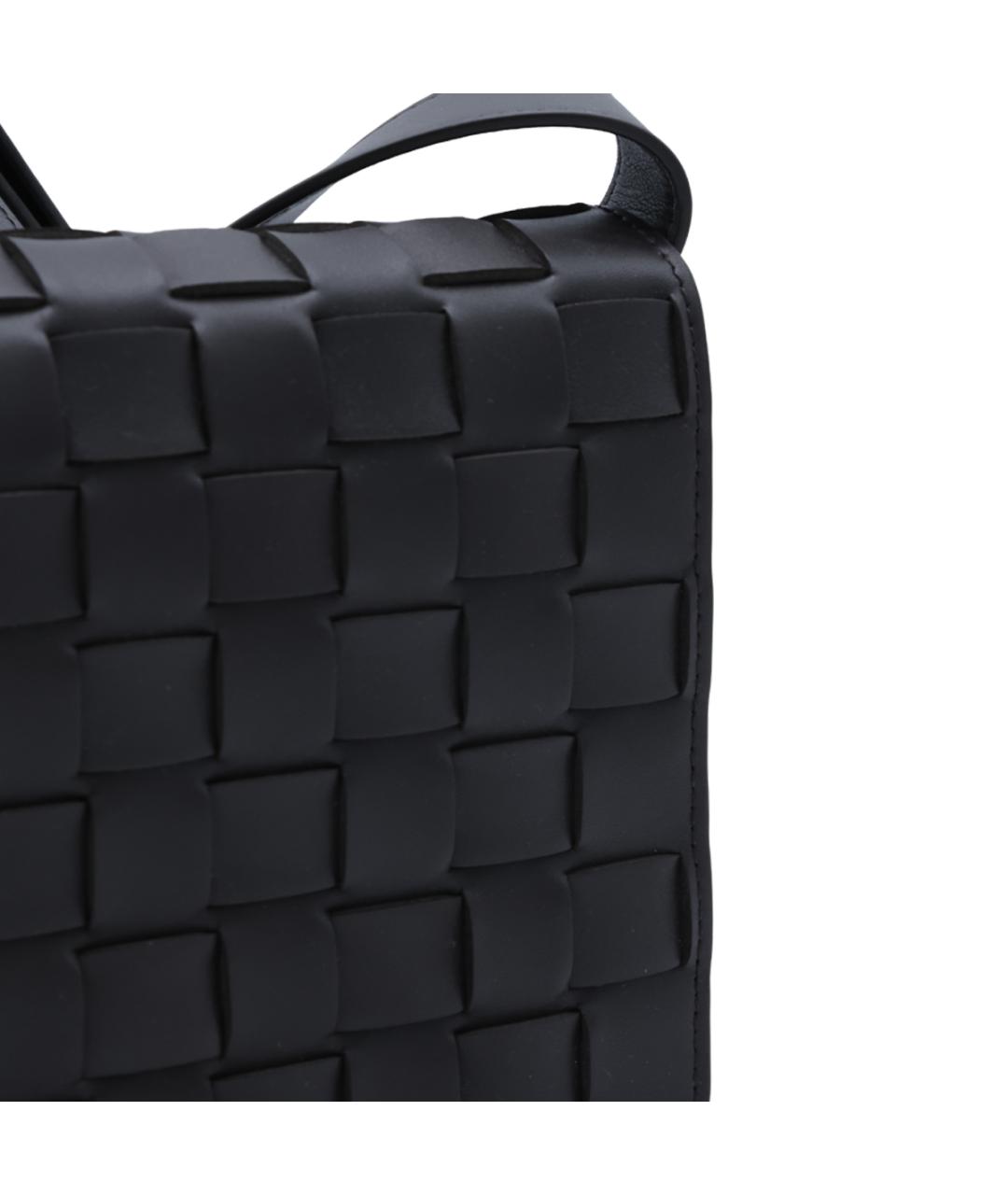 BOTTEGA VENETA Черная кожаная сумка на плечо, фото 8