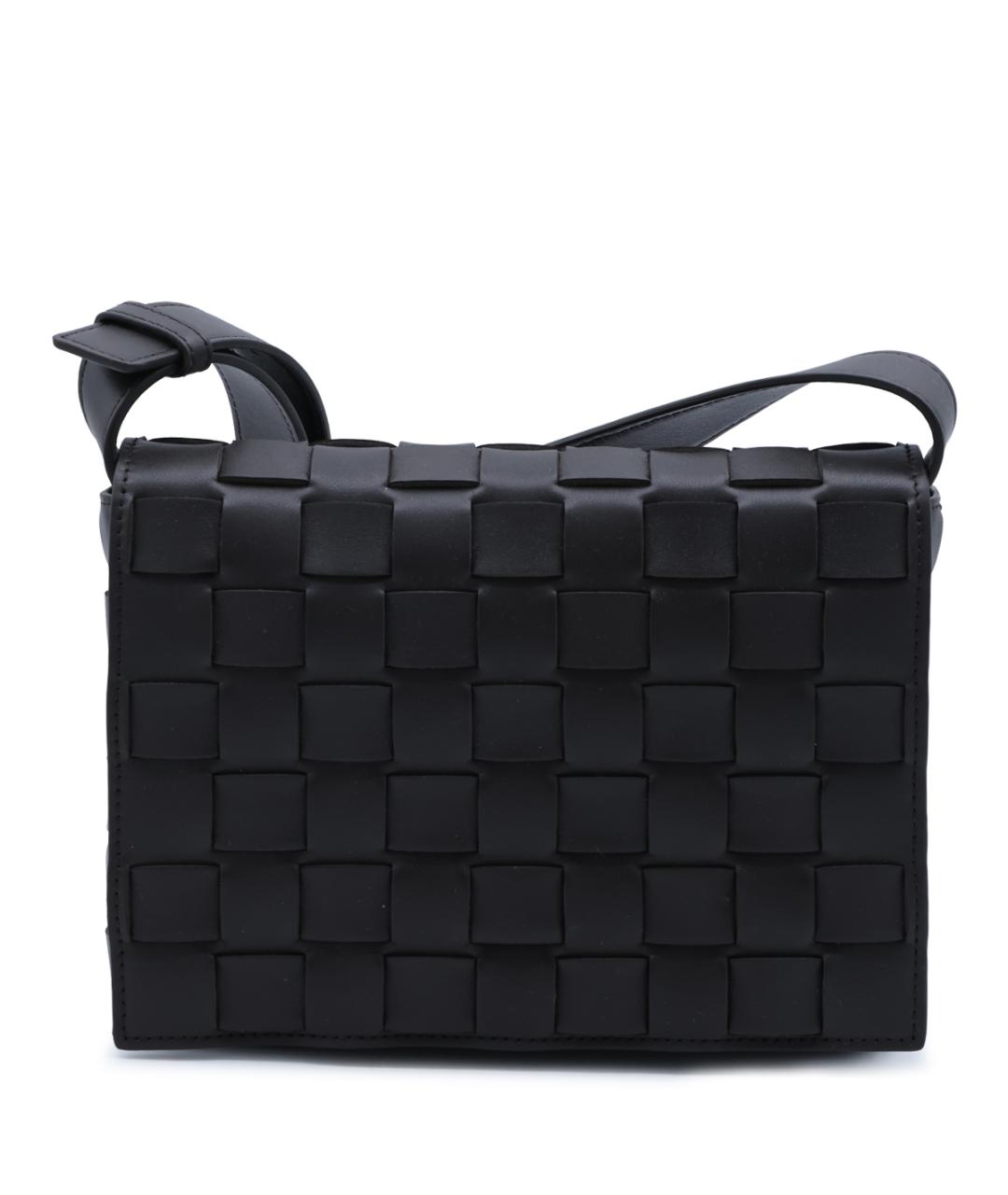 BOTTEGA VENETA Черная кожаная сумка на плечо, фото 1