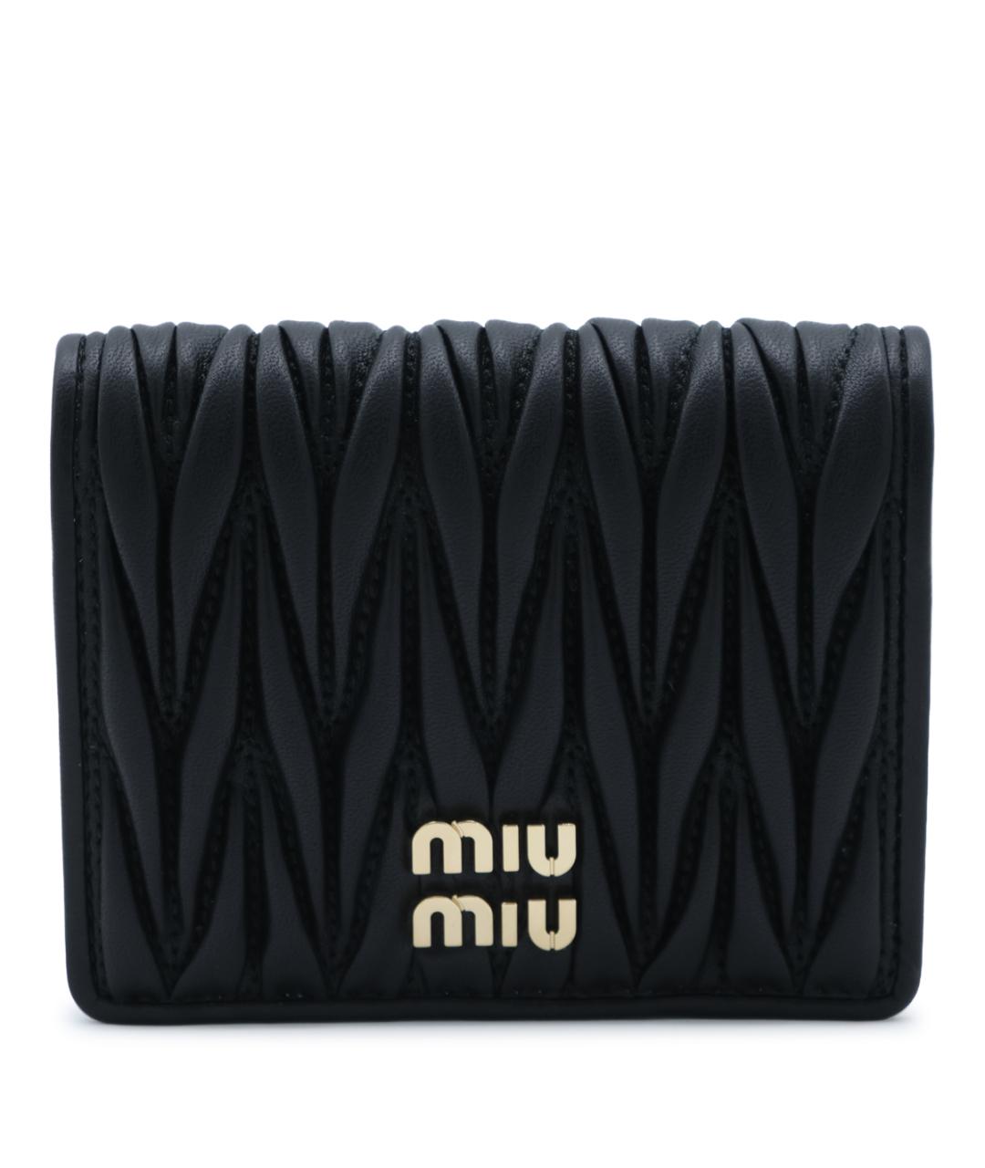 MIU MIU Черный кожаный кошелек, фото 1