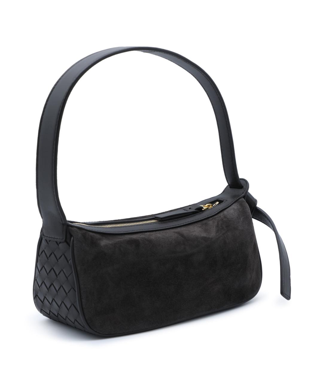 BOTTEGA VENETA Коричневая кожаная сумка через плечо, фото 4