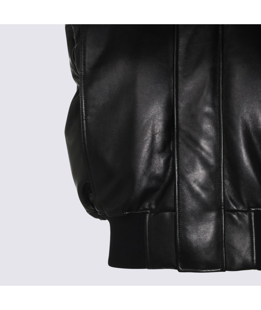 BOTTEGA VENETA Черная кожаная куртка, фото 7