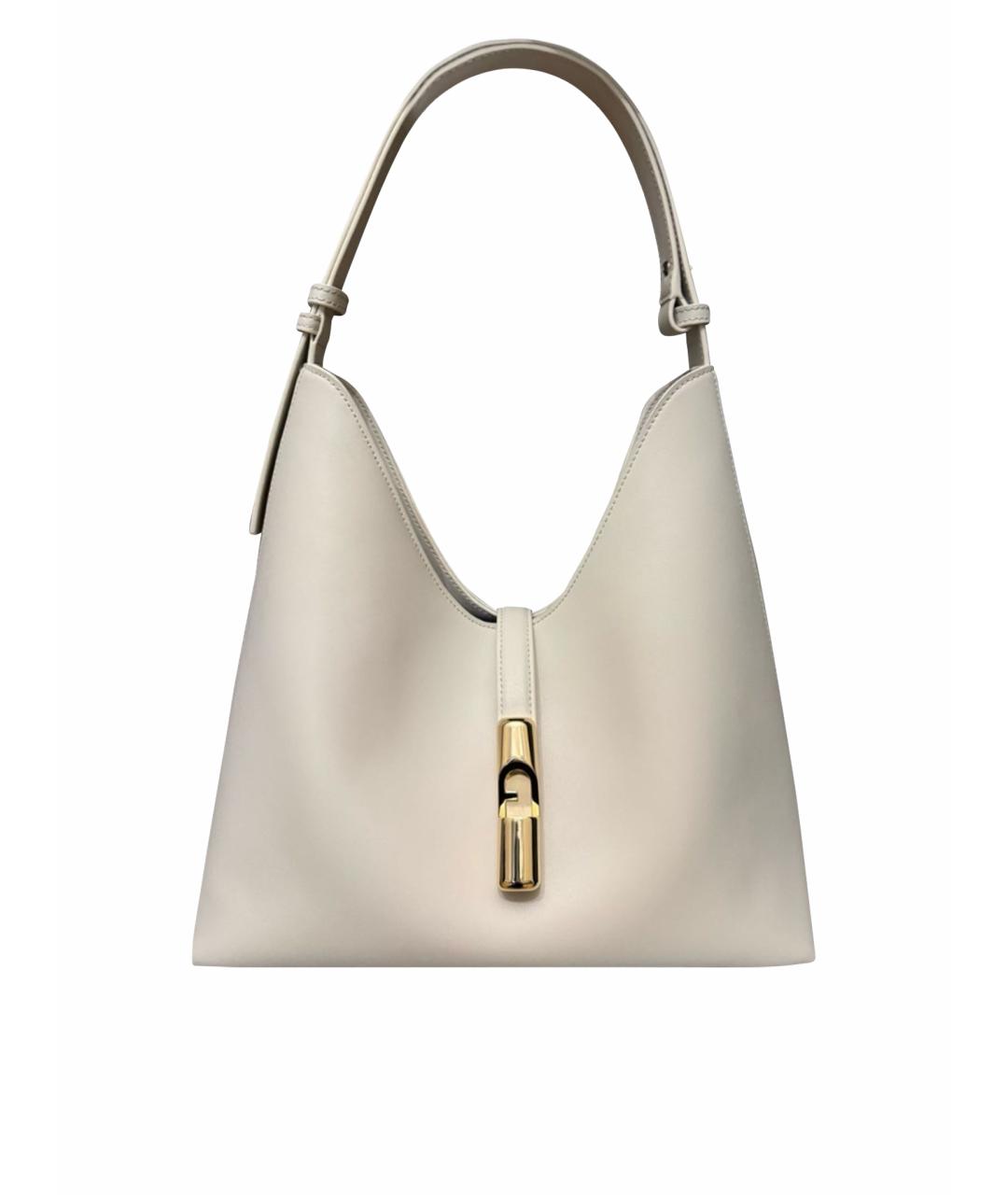 FURLA Белая кожаная сумка тоут, фото 5