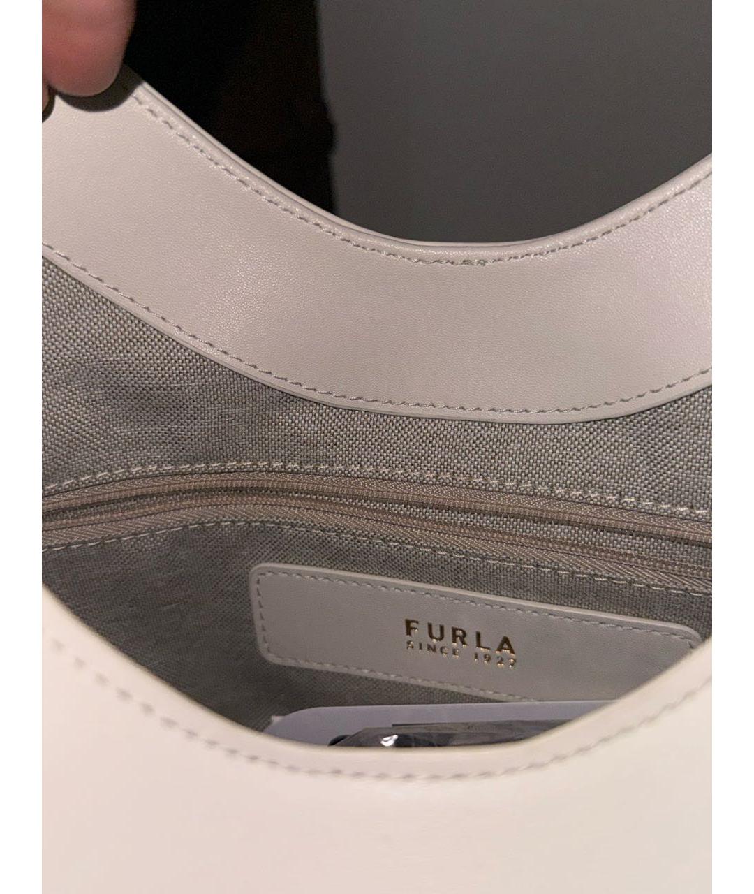 FURLA Белая кожаная сумка тоут, фото 4