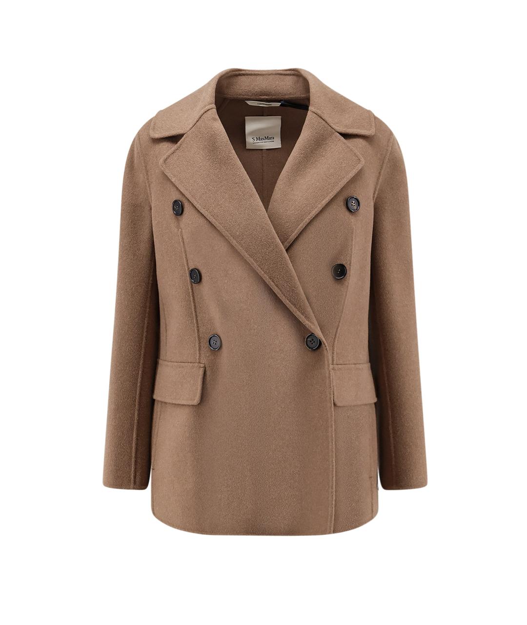'S MAX MARA Бежевое шерстяное пальто, фото 1