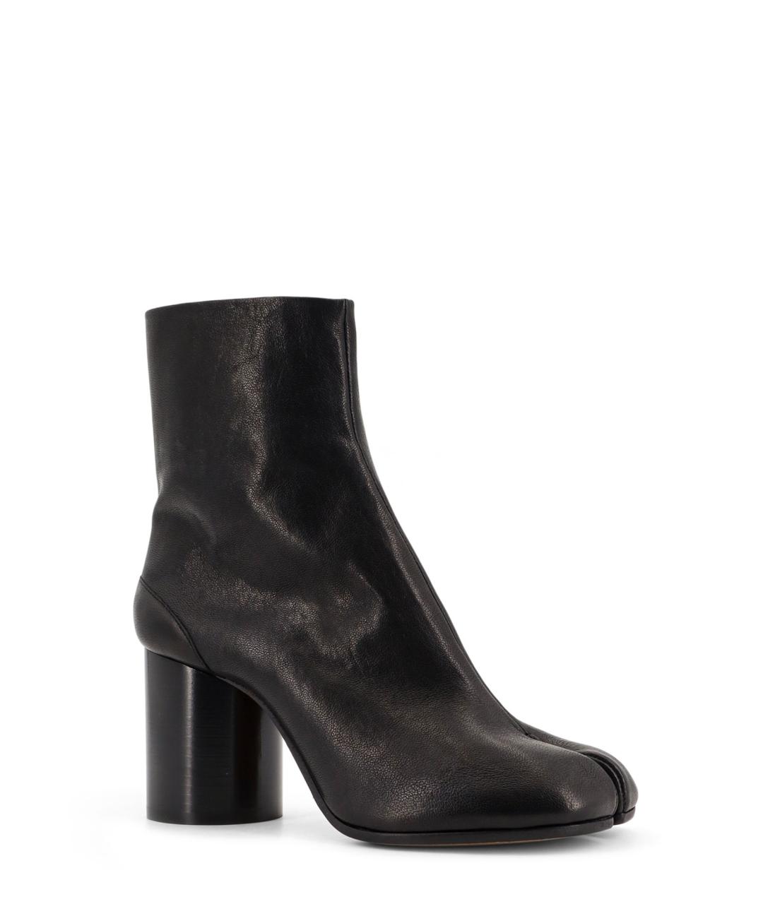 MAISON MARGIELA Черные кожаные ботинки, фото 2