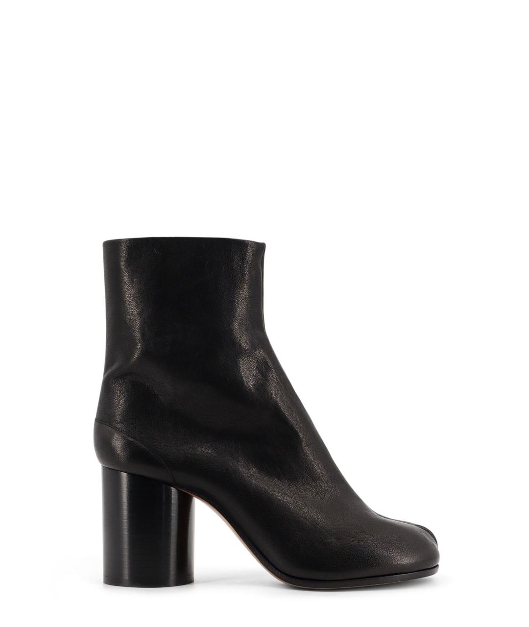 MAISON MARGIELA Черные кожаные ботинки, фото 1
