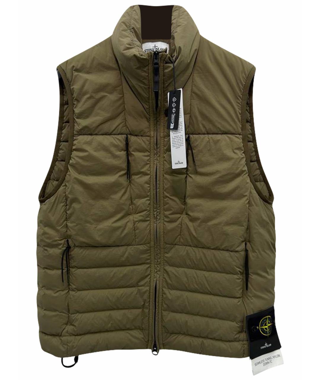 STONE ISLAND Хаки синтетический жилет, фото 1