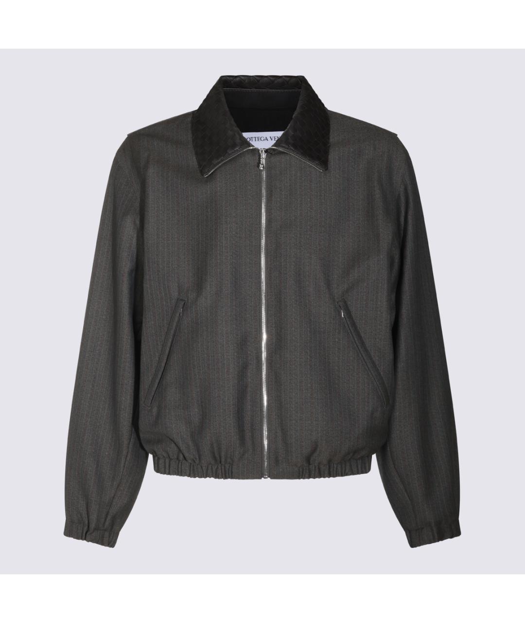 BOTTEGA VENETA Серая шерстяная куртка, фото 2