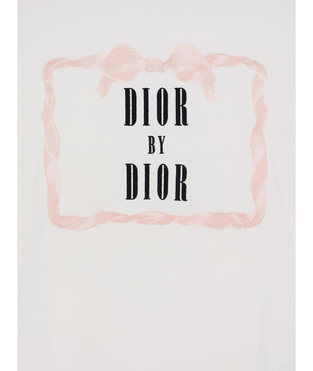 CHRISTIAN DIOR Белая хлопковая футболка, фото 3
