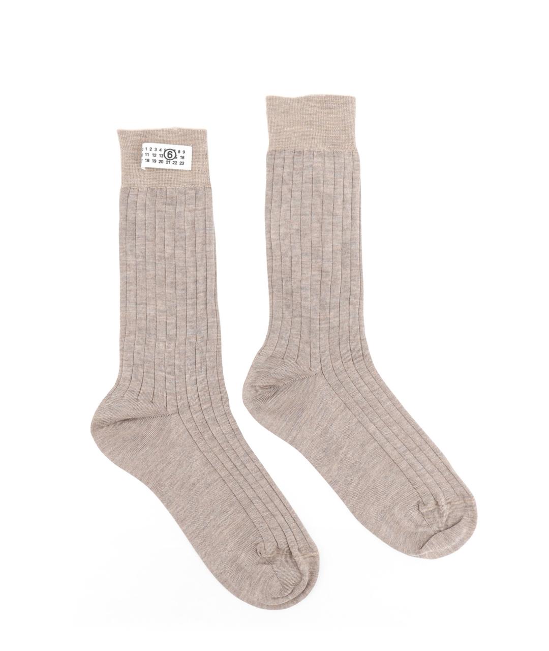 MM6 MAISON MARGIELA Бежевые носки, чулки и колготы, фото 2