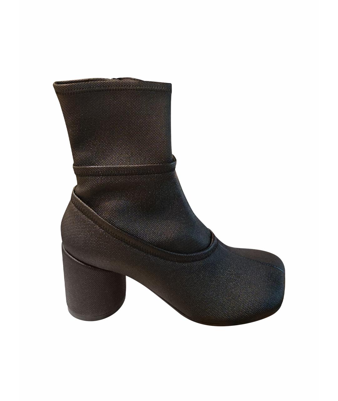 MM6 MAISON MARGIELA Черные текстильные полусапоги, фото 1
