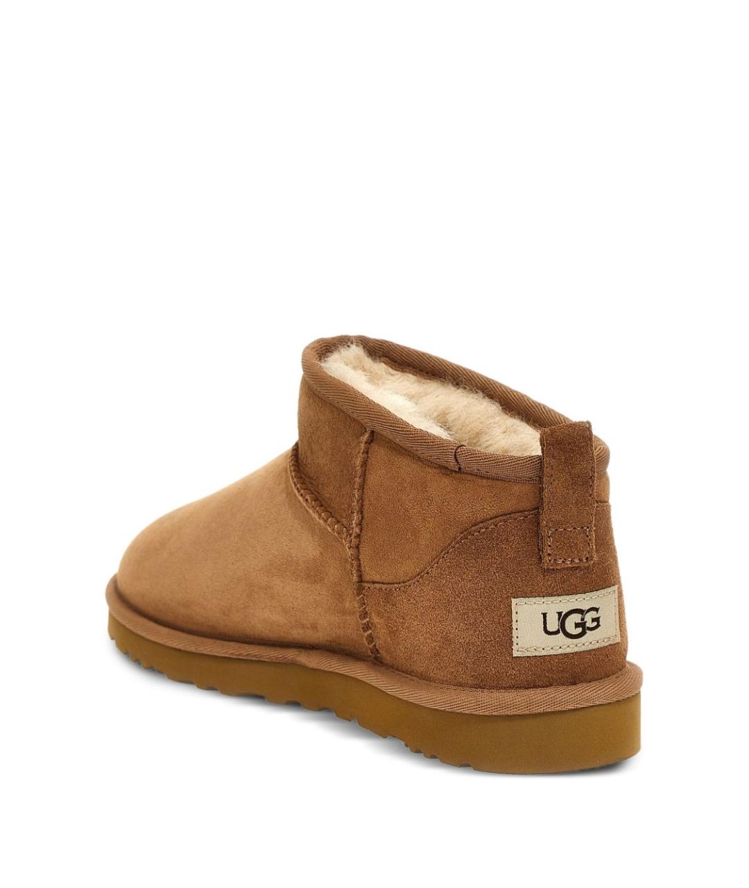 UGG Бежевые кожаные сапоги, фото 2