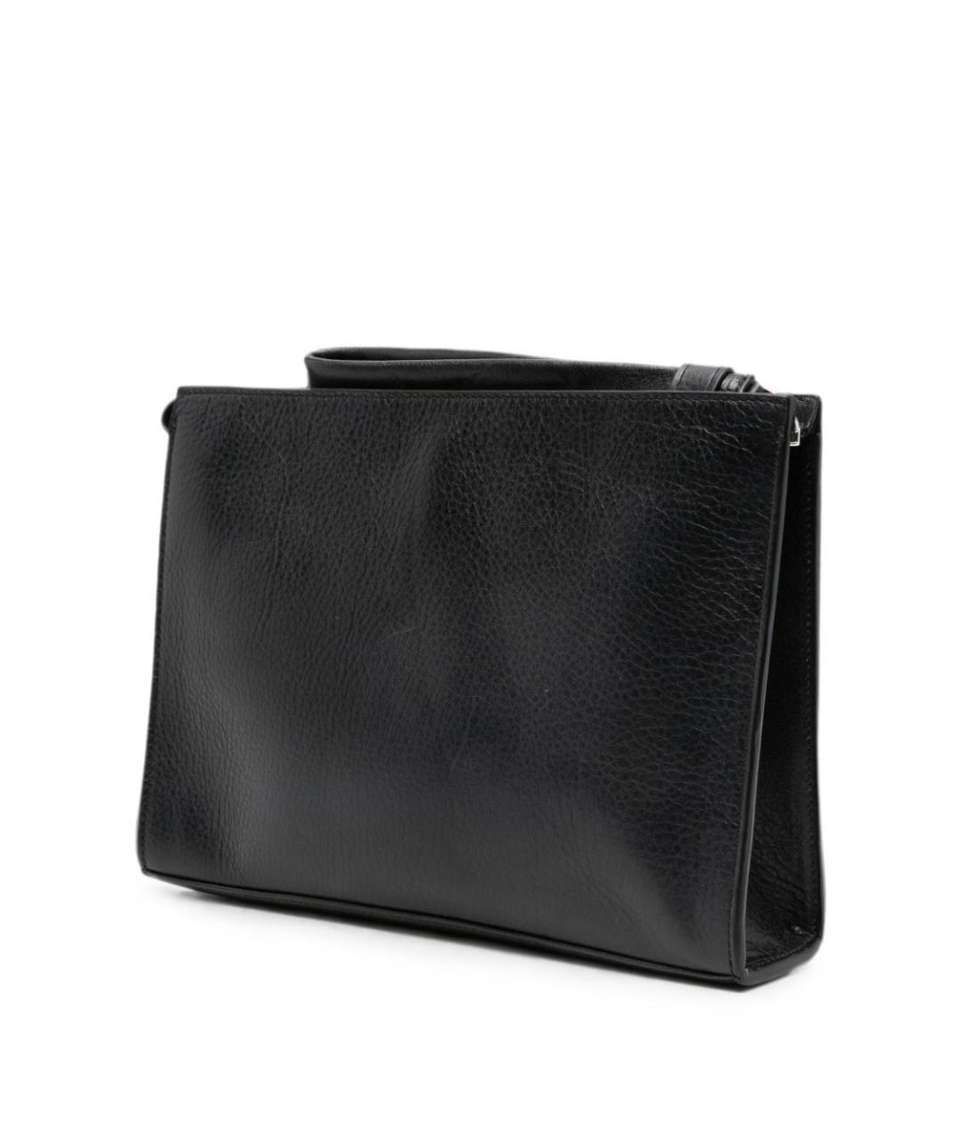 ORCIANI Черная кожаная барсетка, фото 3