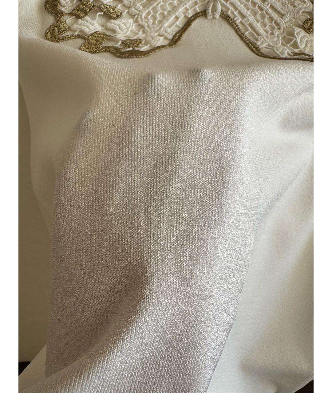 BLUMARINE Белое вискозное коктейльное платье, фото 4