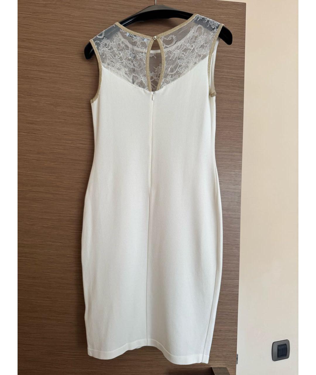 BLUMARINE Белое вискозное коктейльное платье, фото 2
