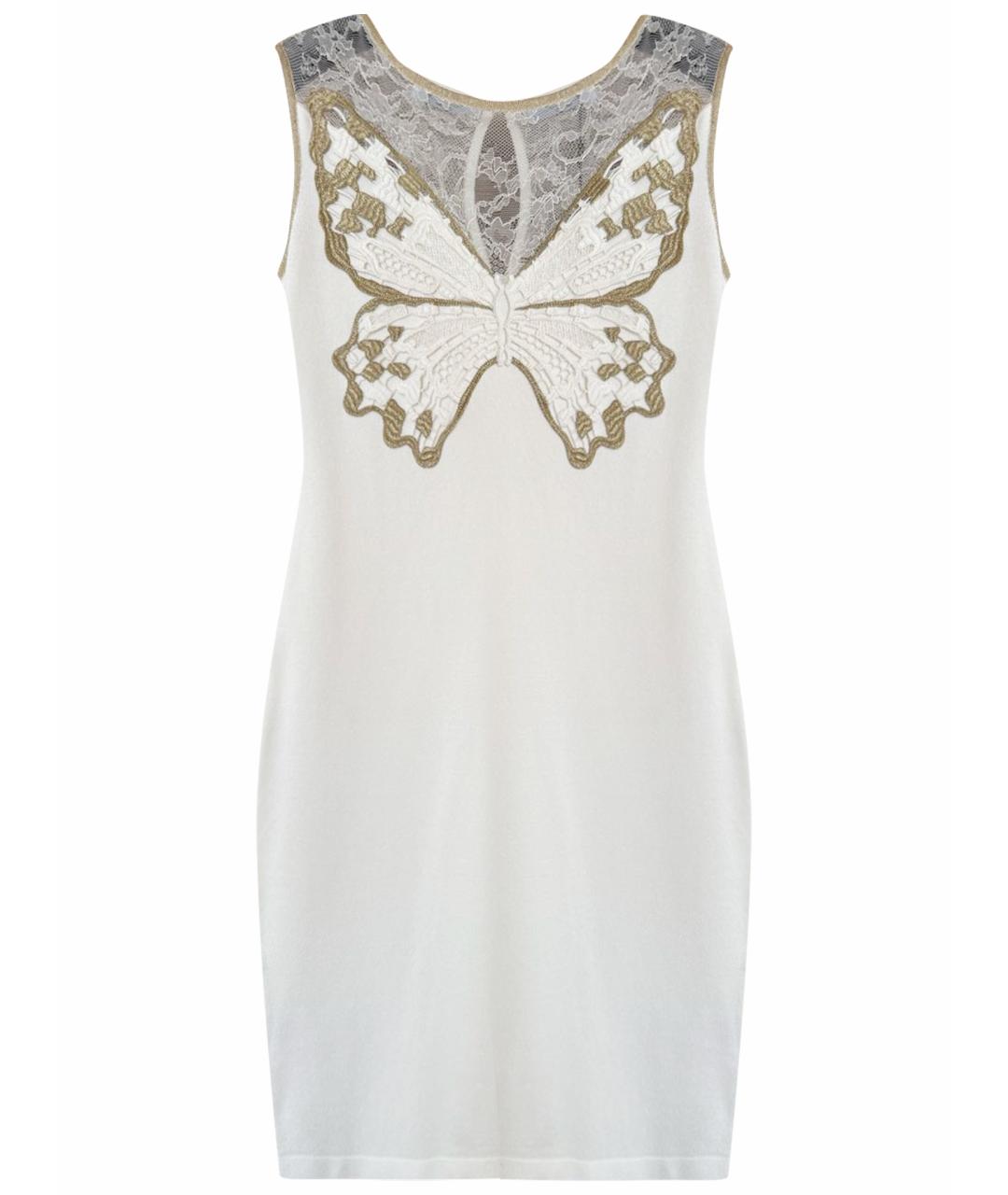 BLUMARINE Белое вискозное коктейльное платье, фото 1