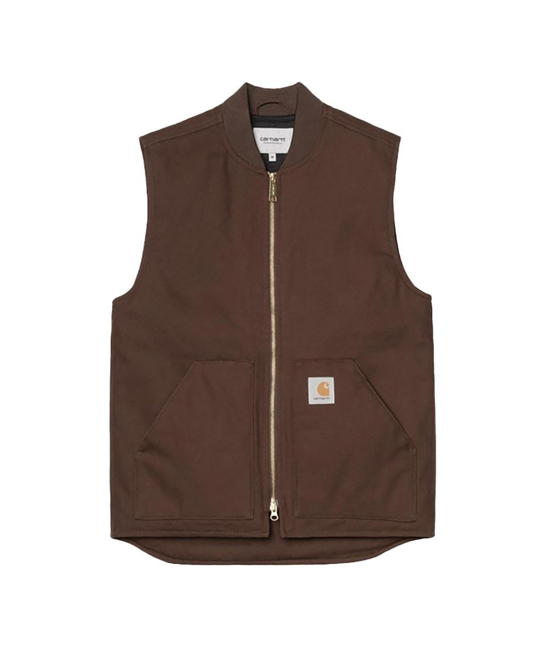 CARHARTT WIP Коричневый хлопковый жилет, фото 1