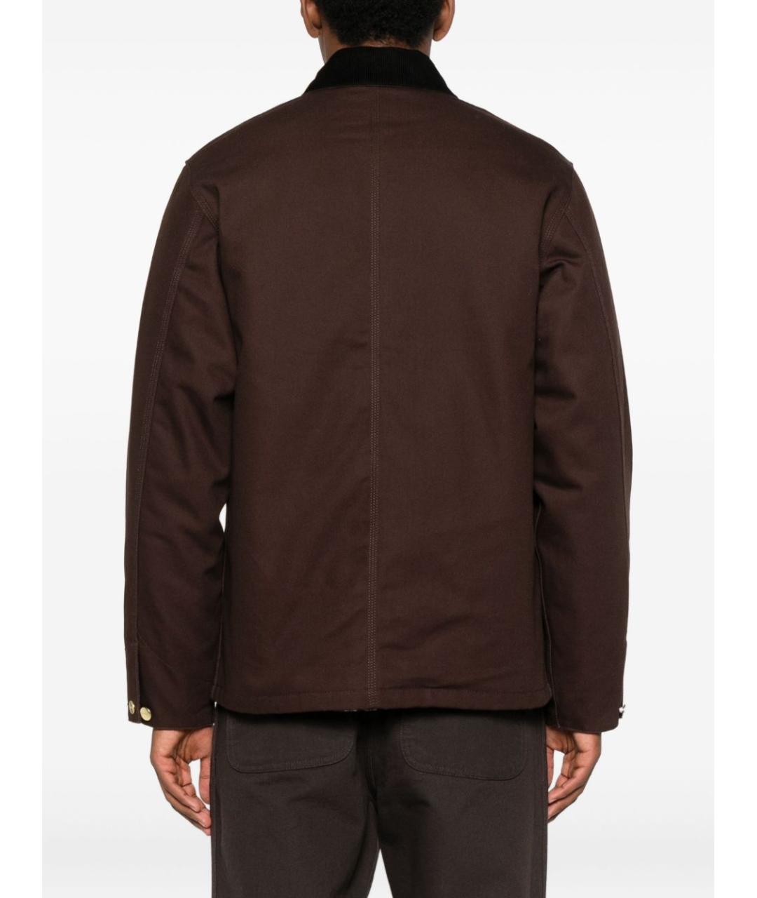 CARHARTT WIP Коричневая хлопковая куртка, фото 2