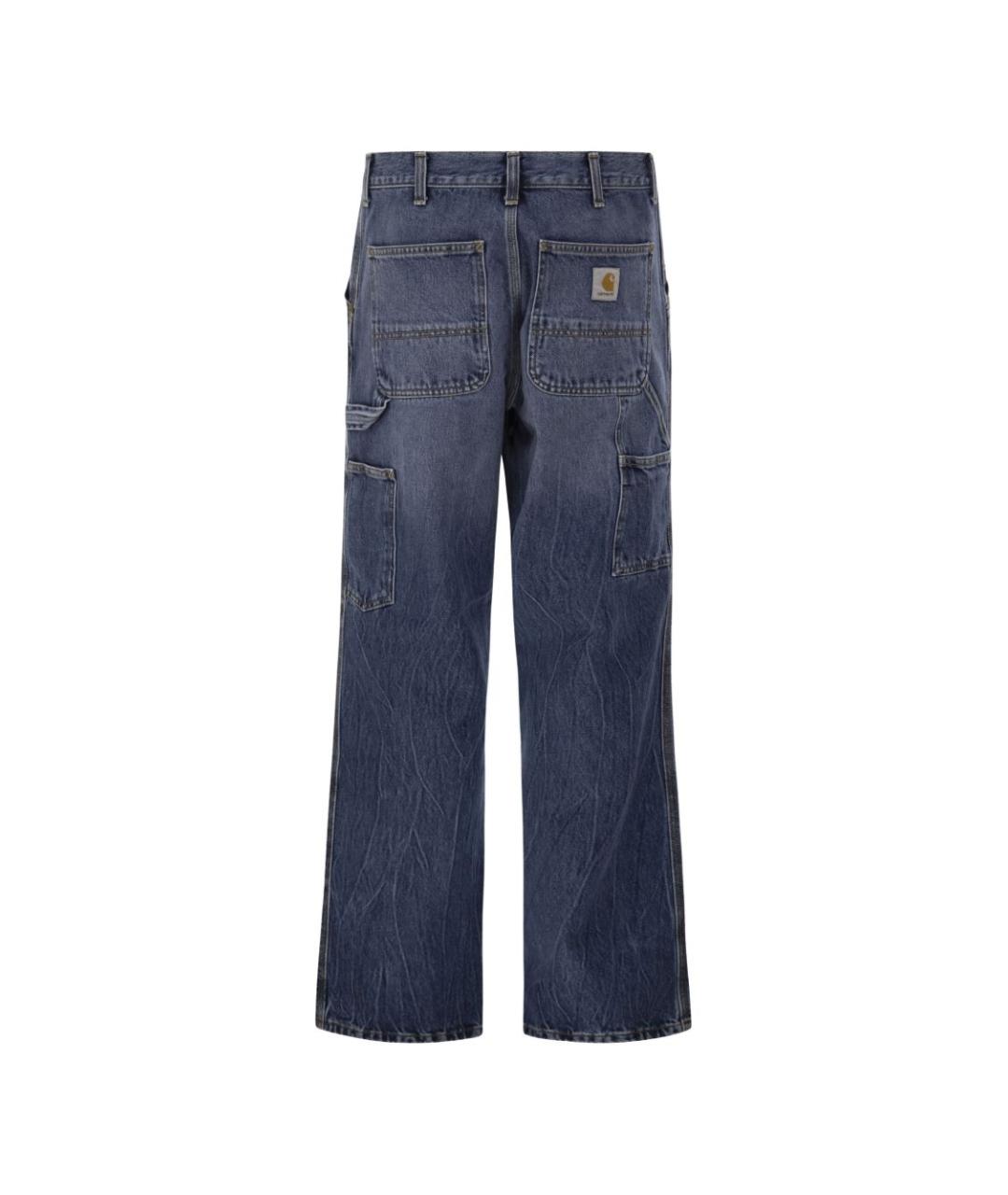CARHARTT WIP Синие хлопковые прямые джинсы, фото 3