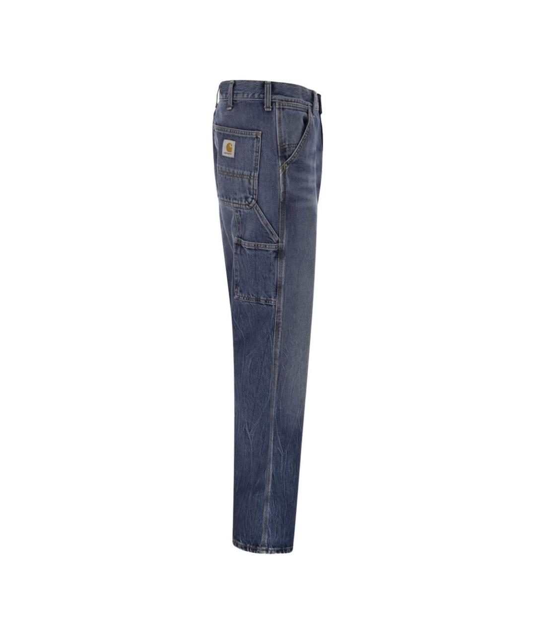 CARHARTT WIP Синие хлопковые прямые джинсы, фото 2