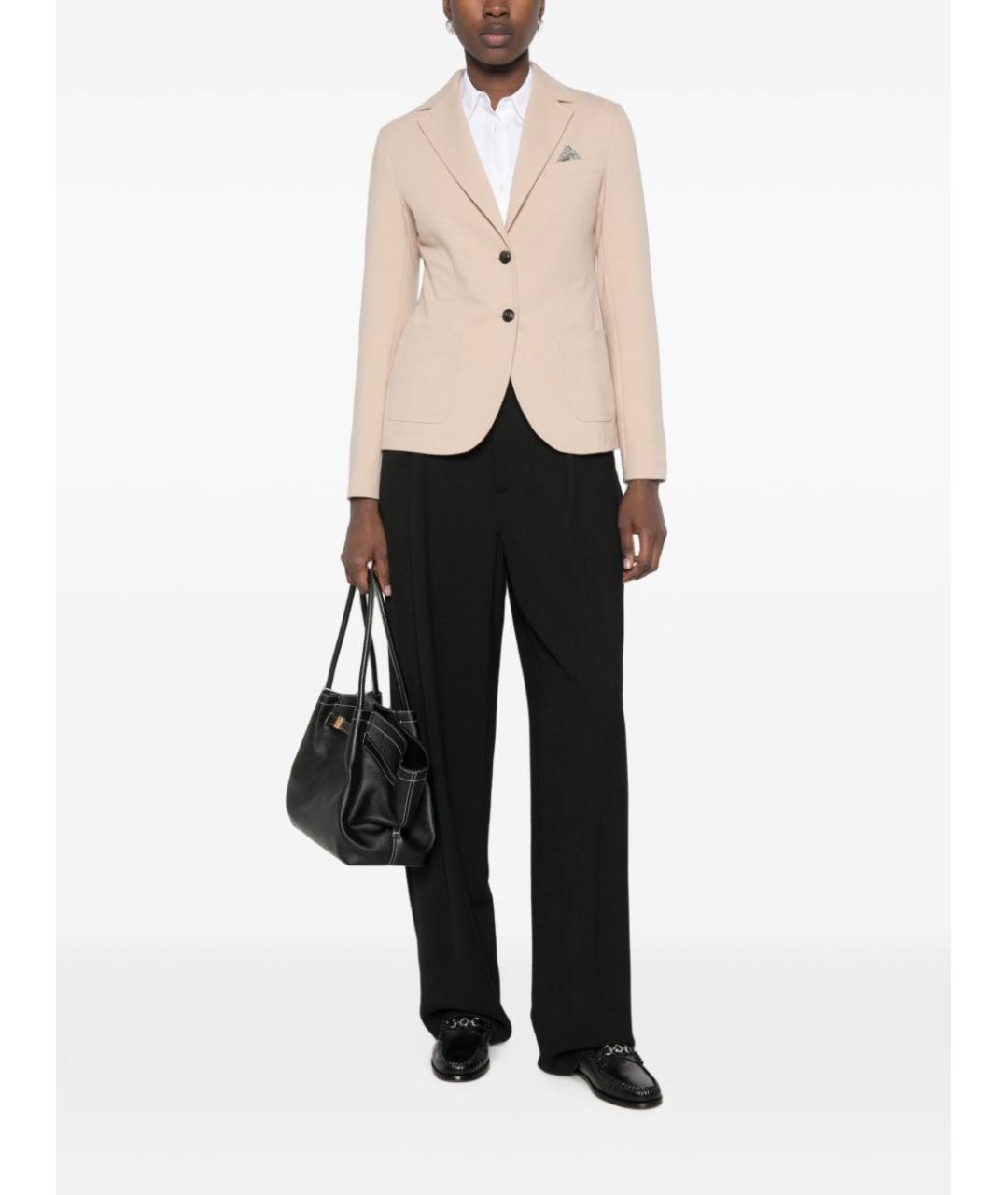 CIRCOLO 1901 Бежевый хлопковый жакет/пиджак, фото 2