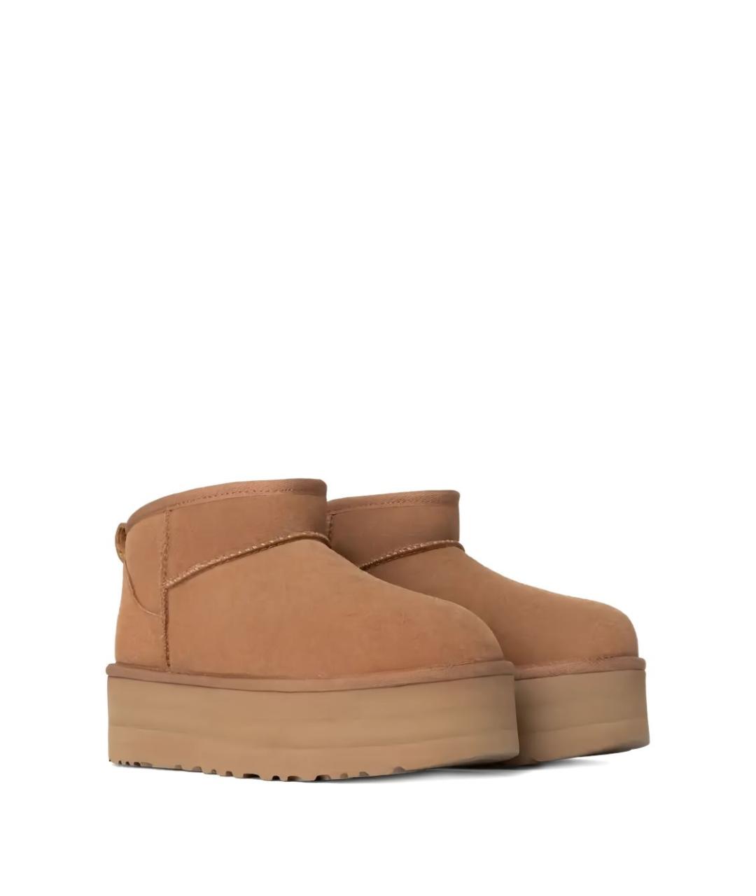 UGG Бежевые кожаные ботинки, фото 2