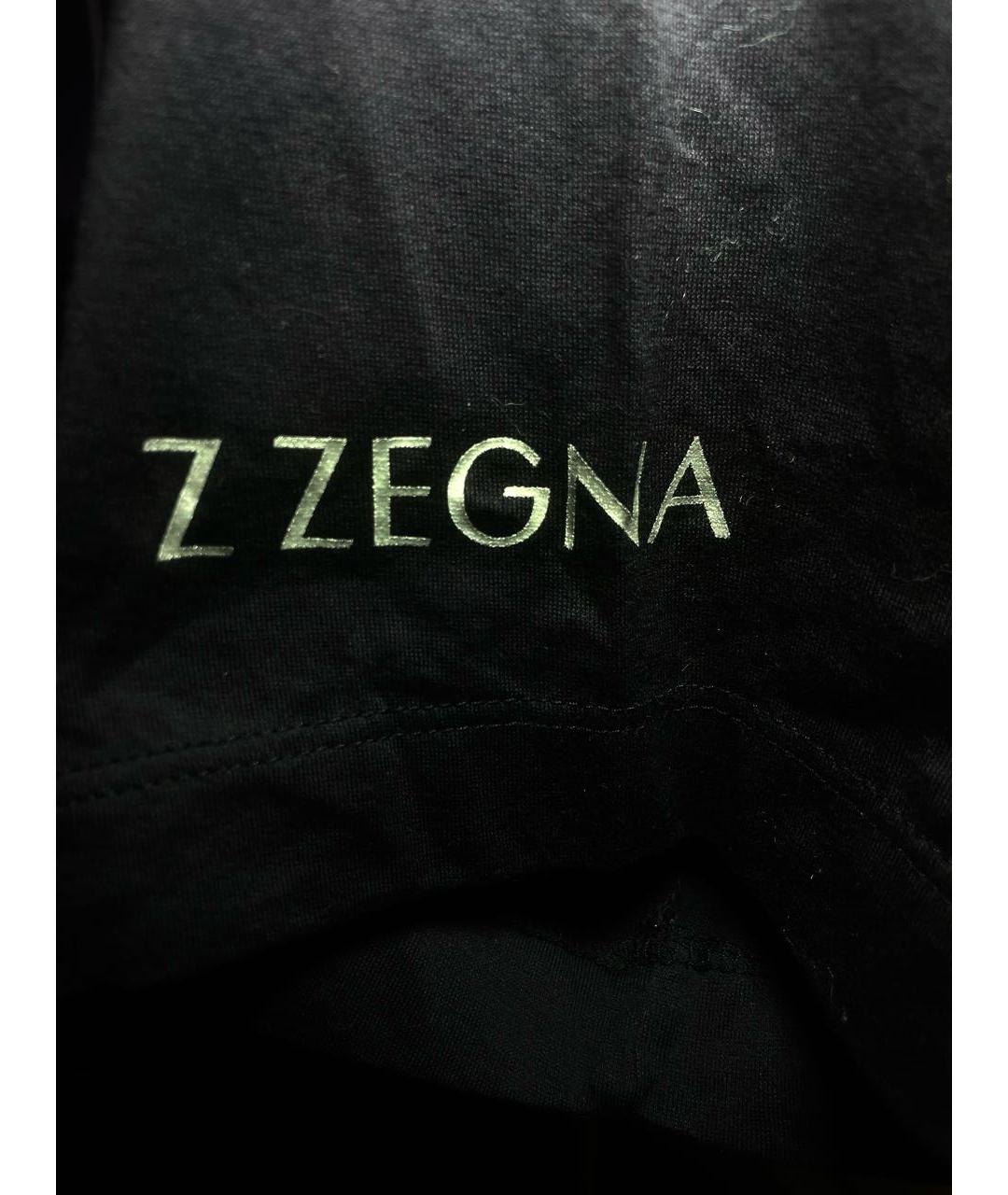ZZEGNA Темно-синяя хлопковая футболка, фото 4